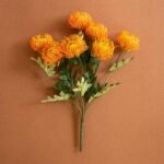 Artificial Orange Pincushion Protea Floral Bundle